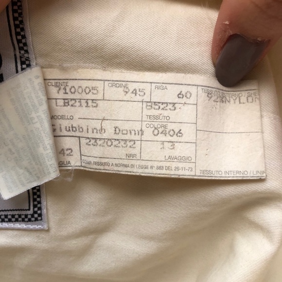 VINTAGE VERSACE White Zip Up Jacket - Picture 11 of 12